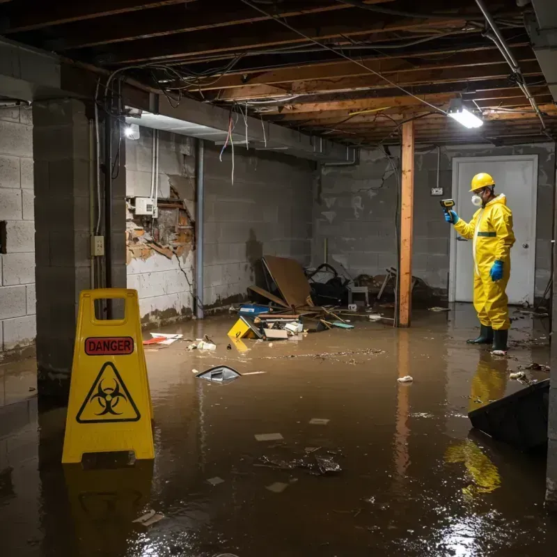 Flooded Basement Electrical Hazard in Bethlehem Village, CT Property